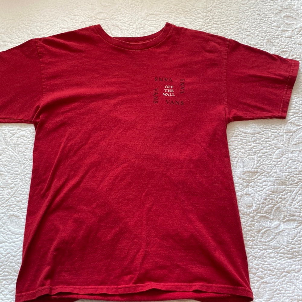 Vans off the wall shirt red